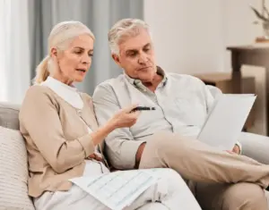 Reviewing past savings decisions during retirement planning.